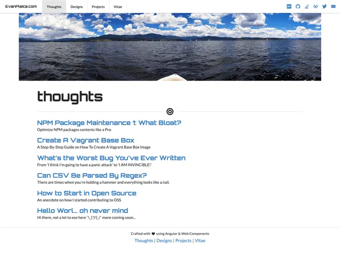 screenshot of Evanplaice.com