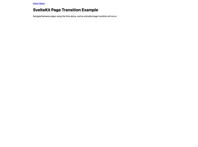 screenshot of Sveltekit Page Transitions