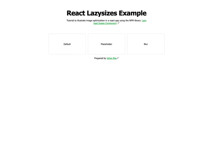 screenshot of React Lazyload