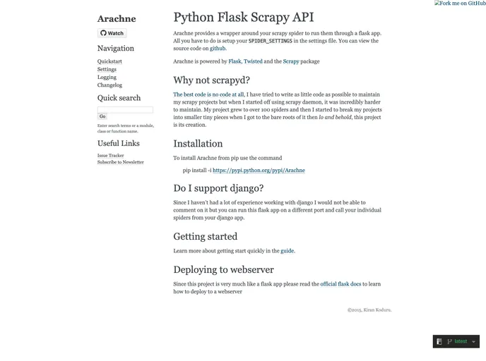 screenshot of Arachne