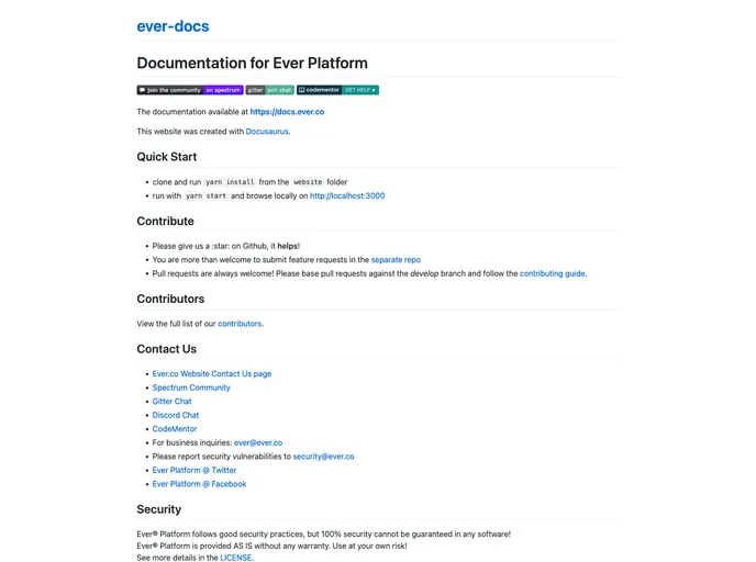 screenshot of Ever Demand Docs