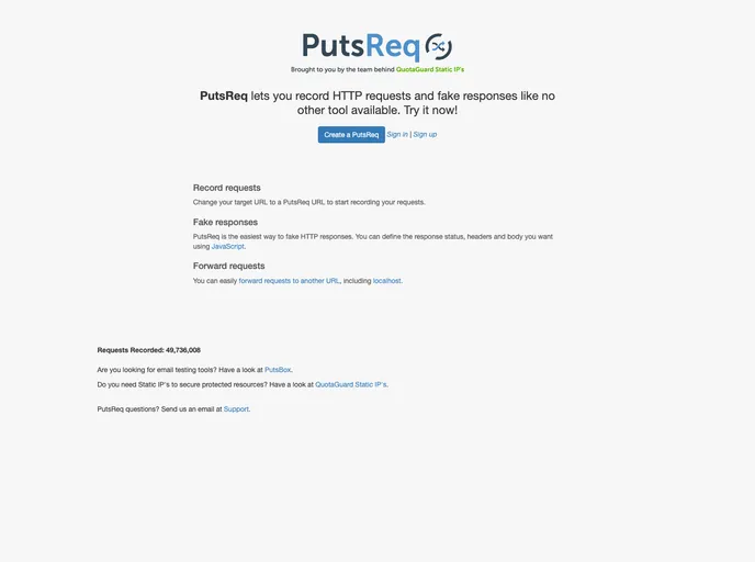 screenshot of Putsreq