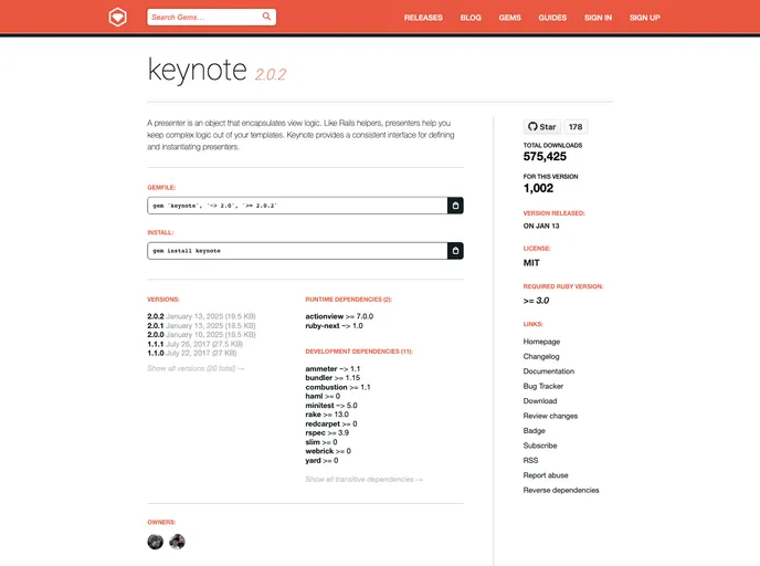 screenshot of Keynote