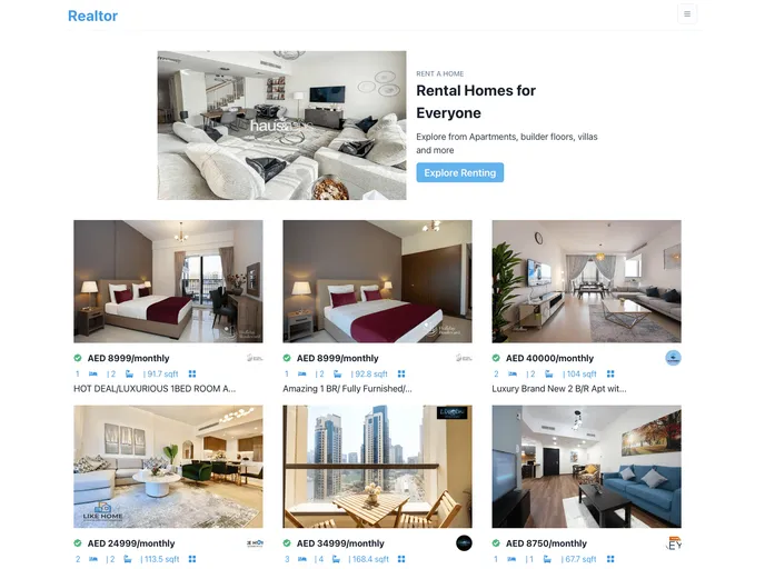 screenshot of Realtor