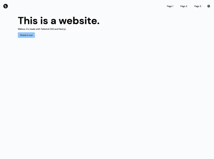 screenshot of Next Tailwind Starter