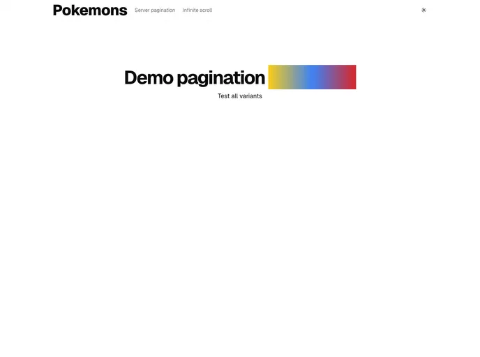 screenshot of Nextjs Pagination
