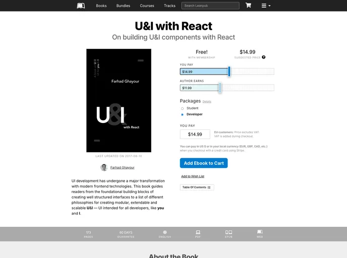 screenshot of UI React