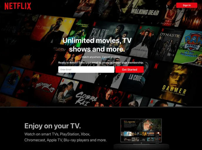screenshot of NetflixClone