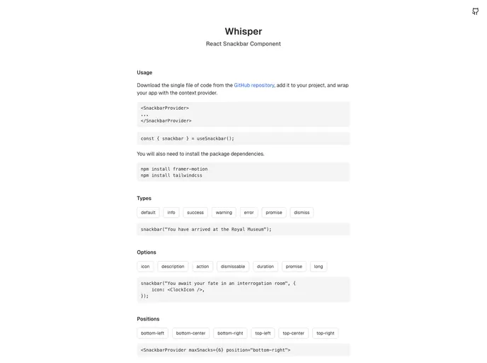 screenshot of Whisper