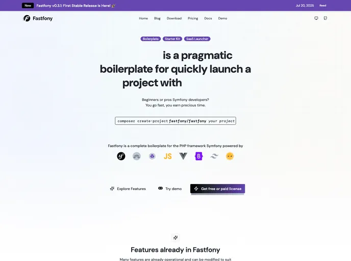 screenshot of Fastfony