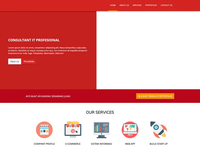 screenshot of Corporate