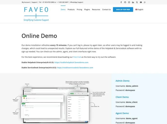 screenshot of Faveo Helpdesk