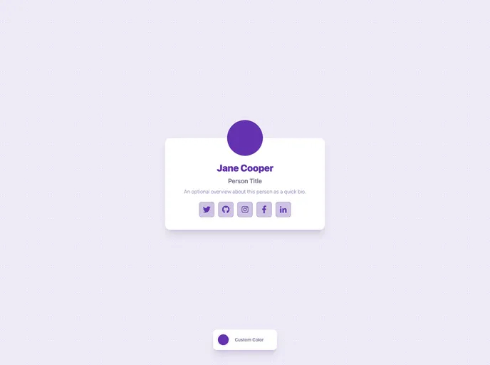 screenshot of Dynamic Colors In Tailwind