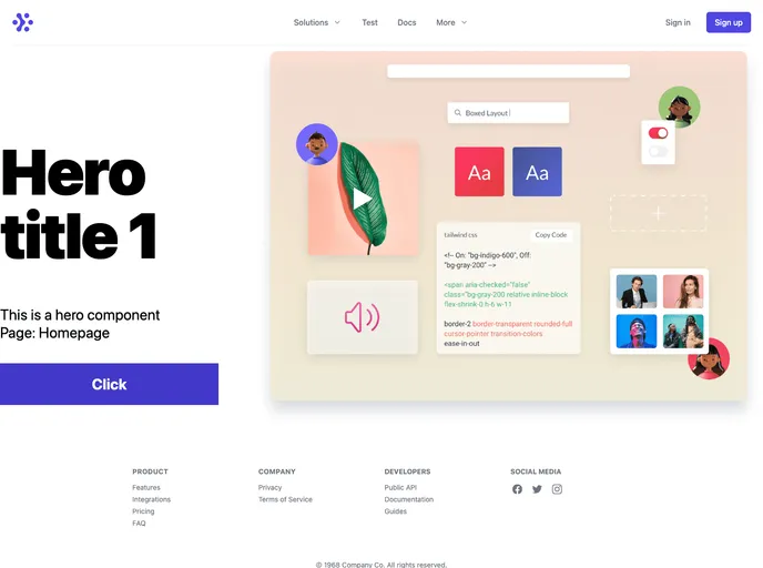 screenshot of Contentful Svelte Tailwind