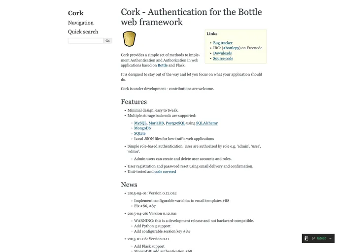 screenshot of Bottle Cork