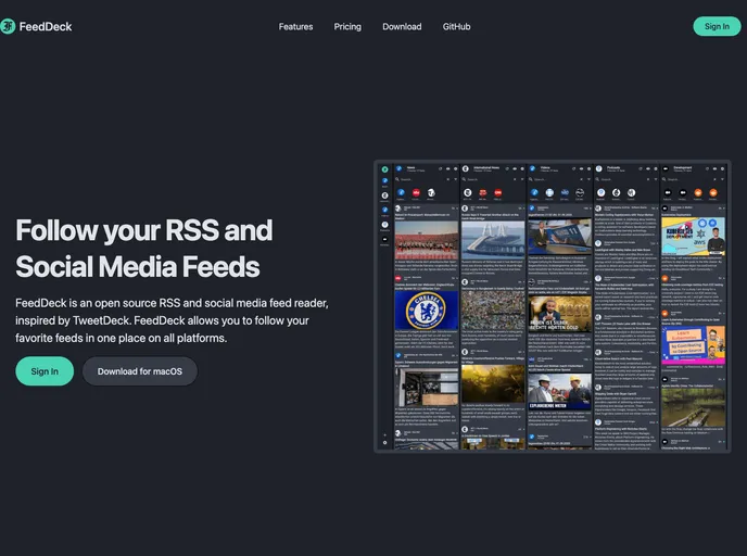 screenshot of Feeddeck