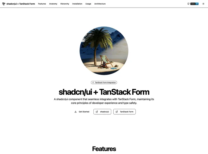 Shadcn Tanstack Form screenshot