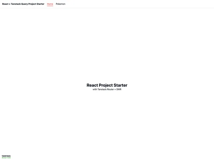 React Starter Project screenshot