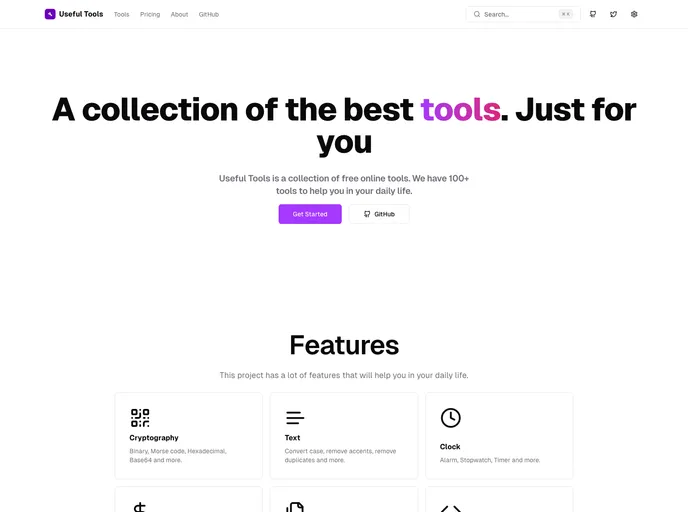screenshot of Useful Tools