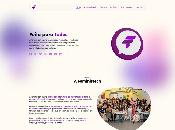 screenshot of Feministech