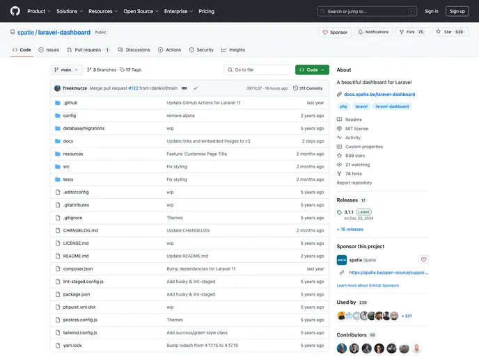 screenshot of Laravel Dashboard Vapor Metrics Tile