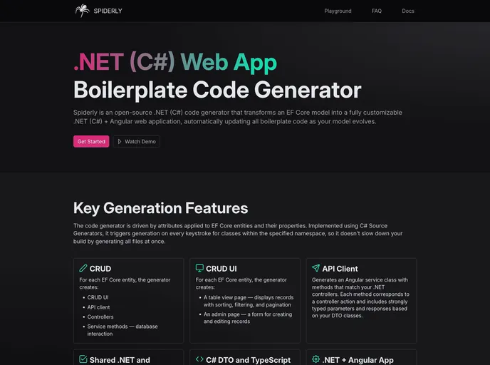 screenshot of Spiderly