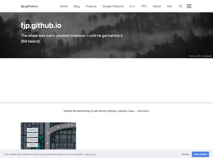 screenshot of Fjp.github.io