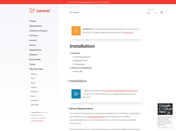 screenshot of Laravel Boilerplate