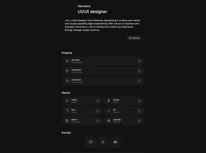 screenshot of Astrolinkt