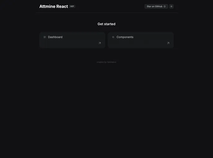 screenshot of Attmine React