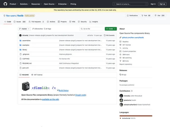 screenshot of Flexlib