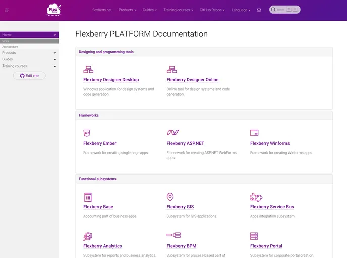 screenshot of Flexberry.github.io