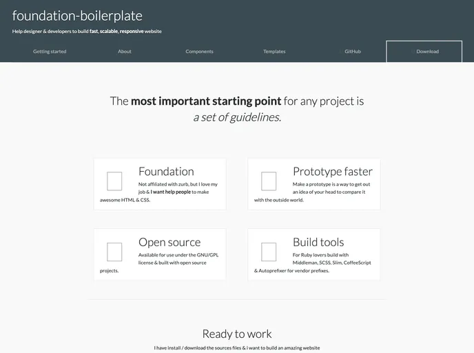 screenshot of Foundation Boilerplate
