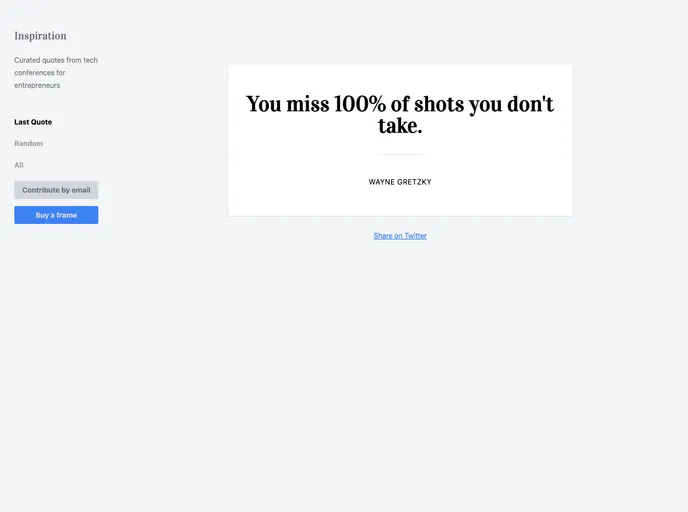 screenshot of Inspiration