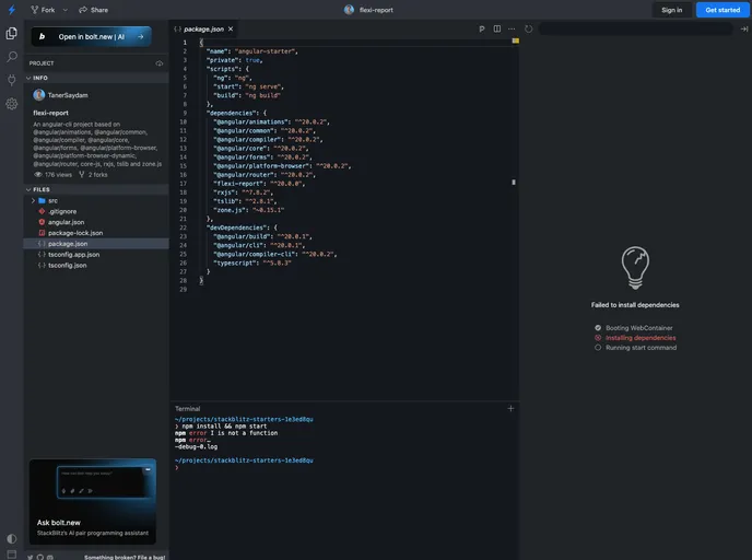 screenshot of Flexi Report