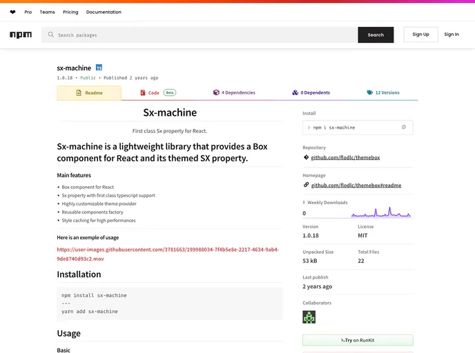 screenshot of Sx Machine