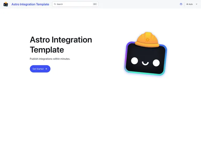 Astro Integration Template screenshot