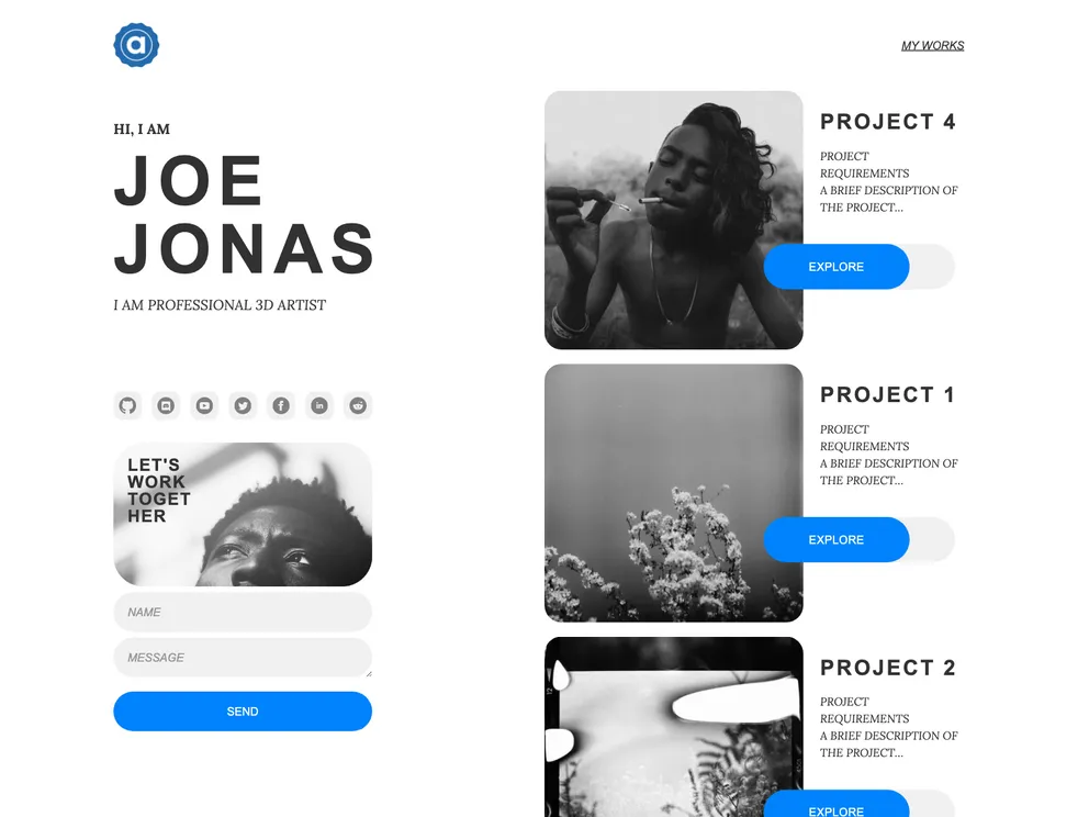 screenshot of Flotiq Gatsby Portfolio 2