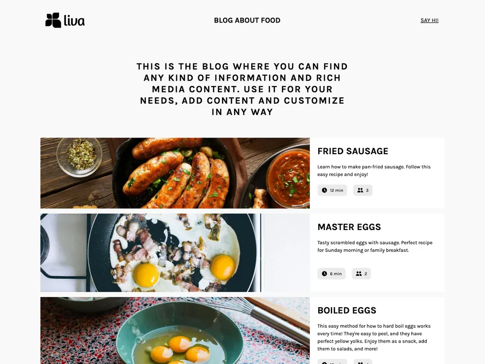screenshot of Flotiq Gatsby Recipe 1