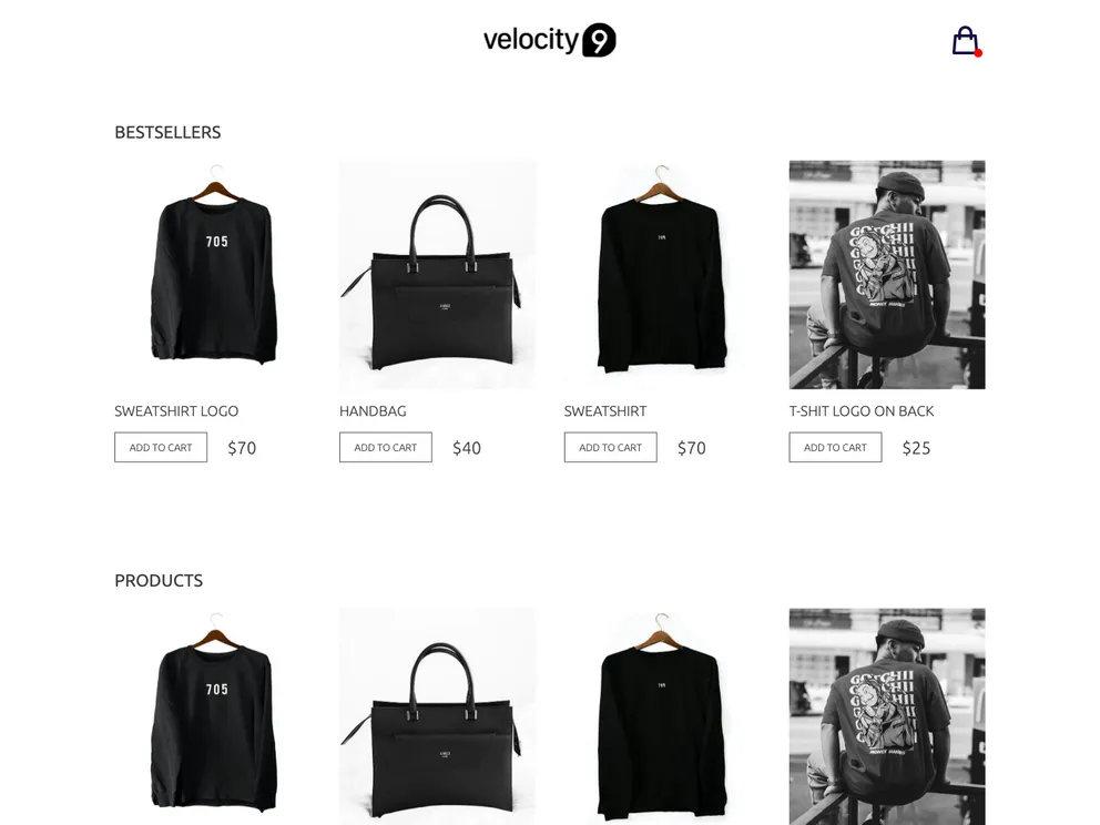 screenshot of Flotiq Gatsby Shop 1