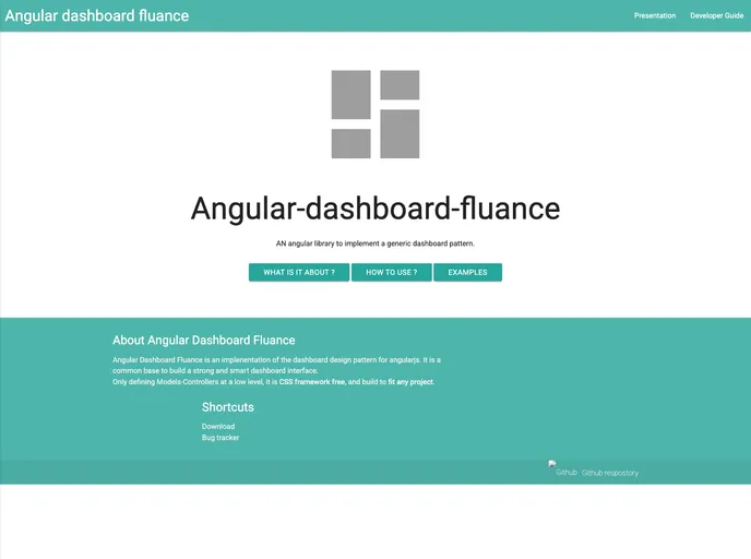 screenshot of Angular Dashboard