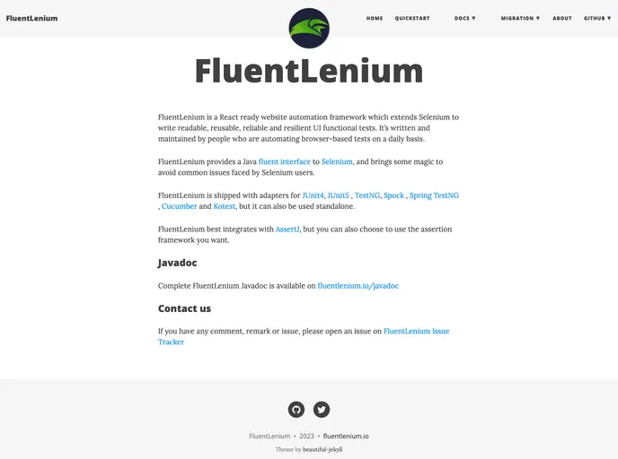 screenshot of FluentLenium