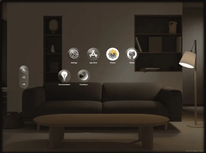 screenshot of Vision UI