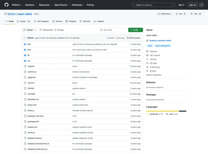 React Component screenshot