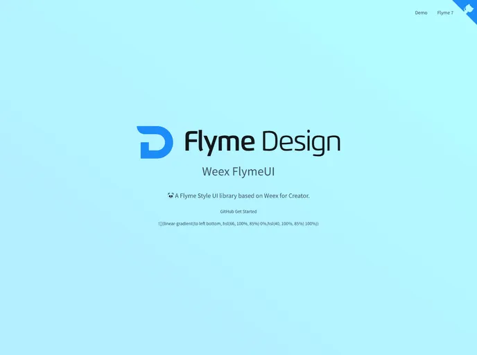 screenshot of Weex Flymeui