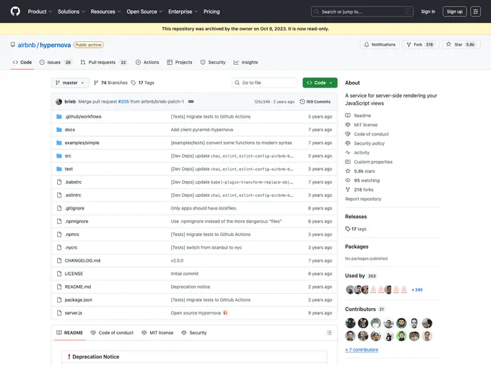 screenshot of Laravel Hypernova