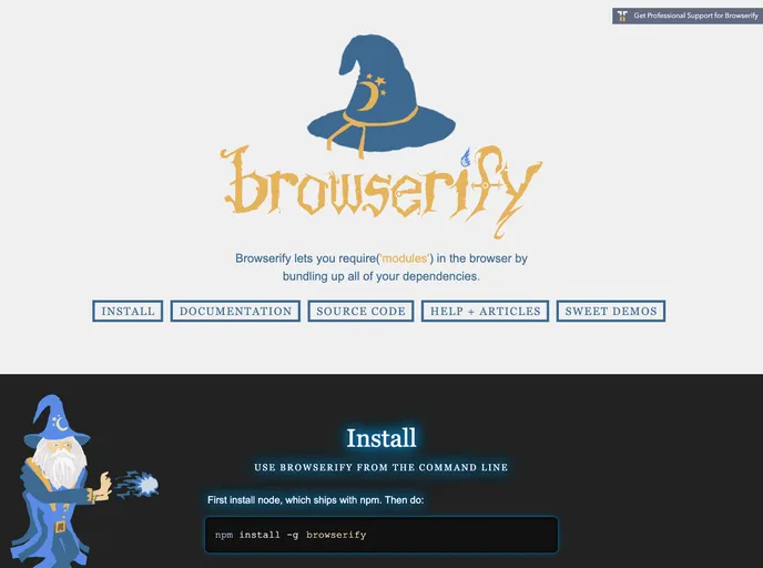 screenshot of Browserify Middleware