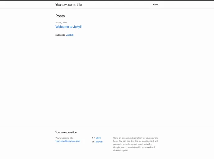 Formspree Example Jekyll screenshot