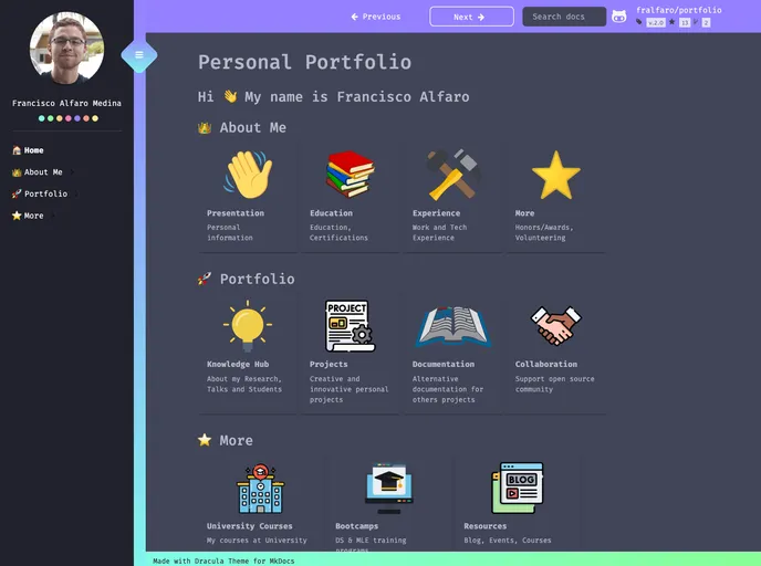 screenshot of Portfolio