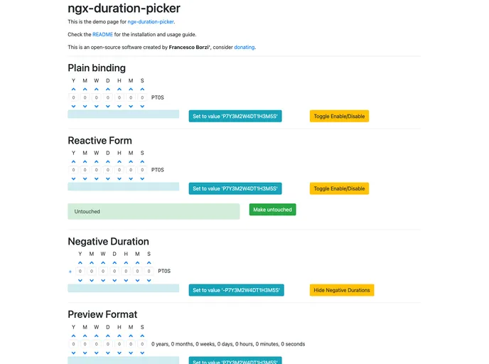 screenshot of Ngx Duration Picker